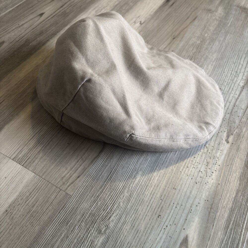 Newhattan Beret Hat Cap 100% Cotton Beige Size Large